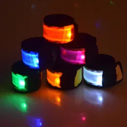 Bilek Destek LED Işık Kayışı Bilezikler Gece Sporları için Binicilik Glow Güvenlik Lambası H7JP