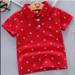 Yaz Bebek Erkek Polo Gömlek Kısa Kollu Çapa Yaka Kıyafetleri Kızlar için Odell Pamuk Nefes Çocuklar Dış Giyim 12m-5 Tops