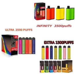 Fumed Infinity Ultra Extra Disposable Vape Pen E Cigarette 3500 2500 1500 Puffs Pre-Filled Pods Cartridge Smoking Vaporizer Kit VS Air Bar Max