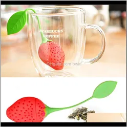 Strainers Teaware Kitchen, Dining Bar Home & Garden Drop Delivery 2021 Cute Stberry Strainer Bags Sile Loose-Leaf Infuser Filter Diffuser Fun