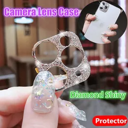 Custodie per iPhone 13 11 12 Pro Max Obiettivo fotocamera posteriore Custodia protettiva Shiny Bling Diamond mini Protector Accessori per telefoni