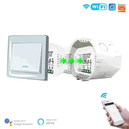 DIY MINI WIFI Smart Life Tuya Fjärrkontroll Smart Light Dimmer Switch Module Arbeta med Alexa Google Home A24