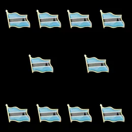 10個/ロットアフリカのボツワナ国旗金属のラペルピンのバッジブローチジュエリー