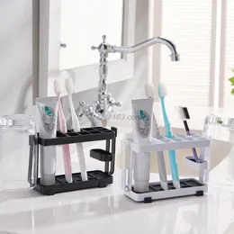 Família Toothbrush Stand Holder Bathroom Armazenamento de Armazenamento Rack Washroom Pasta de Dentes Copo Grande Organizador Home Acessórios 210322
