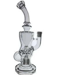 2021 FTK Hitman Glass Bong Recycler Toro Smoke BongsオイルリグHookahsマトリックスマトリックスPerc Klein Torus喫煙水パイプ共同14.5mm DABリグ