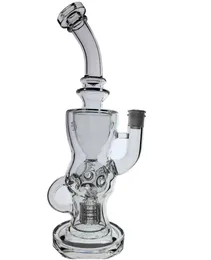 2021 FTK Hitman Glass Bong Recycler Toro Smoke Bongs Oil Rigs Hookahs Matrix Perc Klein Torus Rökning Vattenrör Fog 14.5mm DAB Rig