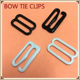 50 set in metallo Hook Bow Tie Gemelli hardware cravatta con gancio cravatta per clip di fissaggio per realizzare cinghie regolabili su fiti a fiocco