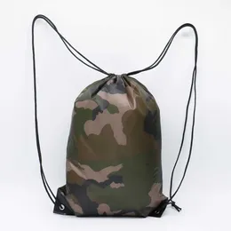New Camouflage Waterproof Drawstring Gym Sport Fitness Bag Foldable Backpack Hiking Camping Pouch Beach Swimming Bag Y0721