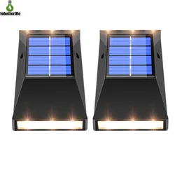 6LED Solar Light Outdoor Lighting Wall Lamp Up Down Automatically At Night Wireless Waterproof for Courtyard Stairs