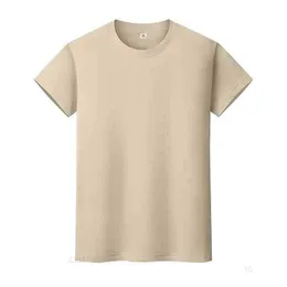Neues einfarbiges T-Shirt mit Rundhalsausschnitt, Sommer-Baumwoll-Bottom-Shirt, kurzärmeliges Herren- und Damen-Halbarm-T-Shirt TR4TTCR7i