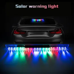 Led Car Solar Warning Light Multifunction Decoration Anticollision Night Driving Safety Auto Accessor