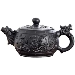 Yixing Large Capacity Purple Sand Pot Hand Made Chinese Clay Teapot Tea Cup Household Ceramic Kettle 210813