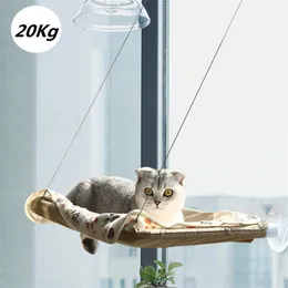 Kot Wiszący łóżko Pet Hamak Łóżko dla Wygodne okno z koc Koc Sunny Seat Mount Bearing 20 kg 211006
