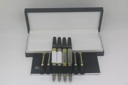 Luxury William Shakespeare 4 style Fountain Pen up black down white and gold/silver/rose gold trim with Serial Number office school supply perfect gift