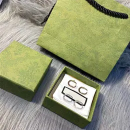 Brincos cheios de letras de diamante com pingente de alfabeto duplo brincos de strass pingente de cristal para menina com caixa de presente