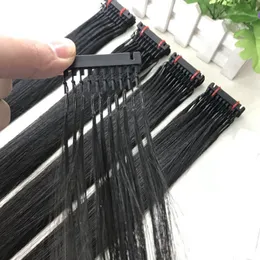 Double Drawn Pre-bonded 6D Hair Extensions Brazilian Natural Cuticle Aligned Remy Virgin 0.5grams/strand 150strands Fulll Head