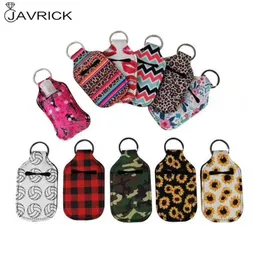 6 Sets leere nachfüllbare Flip-Cap-Flasche und Halter, Schlüsselanhänger, Armband, Lanyard-Kits, Handdesinfektionsmittel-Flüssigkeitsspender G1019