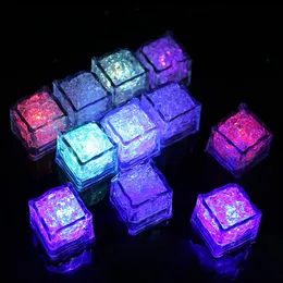 Led gadget aoto cores mini romântico luminoso artificial cubo de gelo flash luz casamento festa de natal decoração