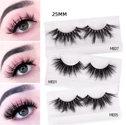 3D / 5D / 6D Wimpern aus 100 % sibirischem Nerzfell, 15 mm, 18 mm, 19 mm, 20 mm, 25 mm, lange handgefertigte Wimpern mit Aufbewahrungsbox, freies Schiff, 10 Stück