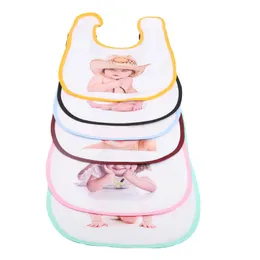 DIY Blank White Sublimation Baby Infants Bib Soft Peach Skin Handkerchief Thermal Heat Transfer Printing Newborn 0-3Y Bibs Saliva Towels Scarf Solid Burp G73VFLQ