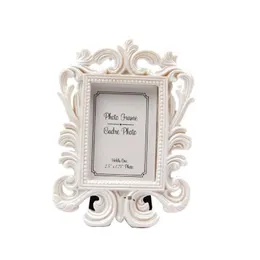 NewVictorian Estilo Resina WhiteBlack Barroco Imagem / Frame Frame Place Cartão Titular Noiva Casamento Chuveiro Favores Presente RRE11528