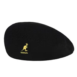 الصيف Kangol Kangaroo مسطح أعلى الصياد قبعة القبعة حوض القبعة أزياء القطن البري القطن النسيج الرجال والنساء مسطحة القبعة القبعة Q9