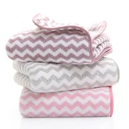 Water ripples Coral fleece kitchen hand towel strong absorption washing room handkerchief towel 35*75cm