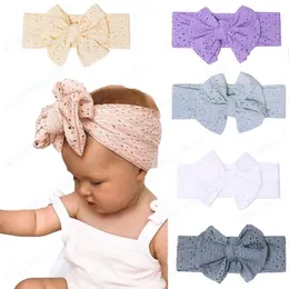 Newborn Baby Bowknot Полые повязки Банданы Аксессуары для волос Сладкие тюрбанские Девушки Девочки Детские Моды Лука