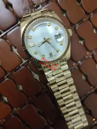 Classic Unisex Watch 128238 36mm Diamond Dial Mechanical Sapphire Stainless Steel Bracelet Luxury Mens Watches Original Box Paper