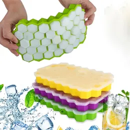 37 buracos favo de mel cubo de gelo molde alimentos flexíveis silicone moldes para uísque acessórios de cozinha cocktail