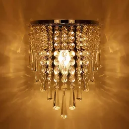 Nowoczesny Kryształowy Żyrandol Światowy Światło Światło Światło E14 LED Światła Ściana LED Lampy ścienne 210724