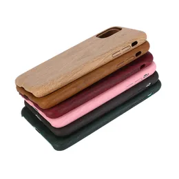 Retro trä mönster Enkel stil Telefon Fodral för iPhone 12 Mini 11 Pro XR XS Max X 8 7 PLUS COUCKOFOP DROP Protection Protective Luxury Designer Enkelhet Case