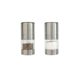 Stainless Steel Manual Salt Peppers Mill Grinder Portable Kitchen Milled Muller Home Party Tool Spice Sauce Grinders Pepper Mills