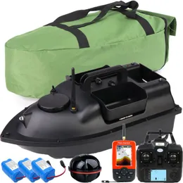 Fish Finder Fish Finder 500m Wireless Gps Fishing Bait Boat 3 Hoppers Toy Remote Control Speedboat Gps Lcd Fishfinder Handbag Spare Batteries Angling