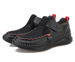 Duży rozmiar Mężczyźni Sandały Modna Skóra Outdoor Casual Shoe Oddychająca Fisherman Boy Beach Buty