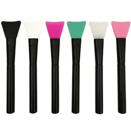 Black handles DIY silicone mask brush Round handle Silicon face Facial Masks Mud Mixing Brushes