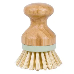 Wood Round Mini Scrub Щетка кухонные очистительные горшки для чистки сковороды для очистки щетки для мытья посуды T10i141