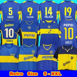 97 98 Boca Juniors Retro Soccer Jersey Maradona Roman Caniggia 99 00 2002 Palermo Shirts Football Maillot Camiseta de Futbol 2005 2001 1981 Gago Takahara 30
