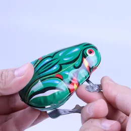 Frog Children's Hair Toy Tin Frog Jumps Classic Nostalgia Stall Toy Wholesale