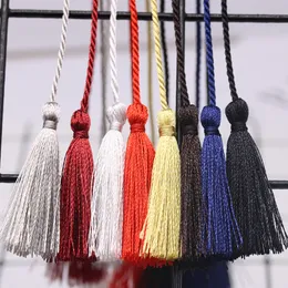 Clothes Accessories Polyester Fiber Arts And Crafts 28CM Double Headed Tassels Anual Weave Handbag Pendant Ice Silk Rope 0 64lf B3