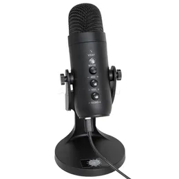 MU900 CONDENSER MICROPHONE STUDIO STYCKNING USB Microphone för PC Computer Streaming Video Gaming Podcasting Singing Mic Stand New