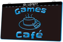 LD7877 Games Cafe Lichtschild 3D-Gravur