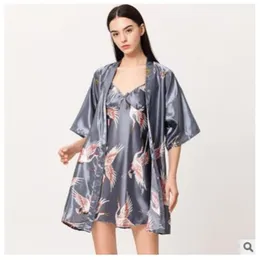 Czarny Lato Satin Kimono Szlafrok Kobiety Bride Druhna Bridesmaid Robe Robe Suknia Seksowny Kwiat Długa Sleepwear M-3XL 210901