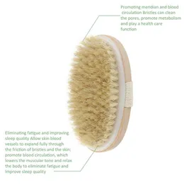 300pcs Wooden Oval Bath Brushes 12.5*7cm Dry Skin Body Natural Health Soft Bristle Massage Shower Room Scrub SPA Brush Without Handle DHL & UPS