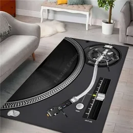 DJ Sound Rug 3D全体のプリント滑り止めマットダイニングルームリビングソフトベッドルームカーペット01 220301