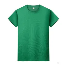 Ny rund nacke solid färgT-tröja sommar bomullsbotten skjorta kortärmade mens och kvinnors halvärmad i68o3na1i