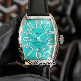 2021 Model 42mm NewYork Arsham Studio Automatic Mens Watch Steel Carved Texture Case Green Blue Dial Black Leather Strap Watches Hello_Watch 5 Color