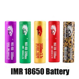 Höjd kvalitet IMR 18650 Batteri 3000MAH 3200MAH 3300MAH 3500MAH 40A Leopard Print Max50A 50A 2600mAh Uppladdningsbara batterier för Vape Box Mod