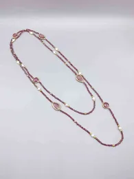 Irregular Purple Amethyst Quartz Long Necklace With 2mm Crystals and 5-6mm White Freshwater Pearls Hammered Gold Beads 50 Inch