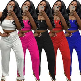 Summer Women jogger suits plus size 2XL outfits solid tracksuits sleeveless tank tops+pants two pieces set sportswear casual black sweatsuits DHL SHIP 4912